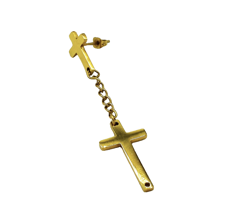 DOUBLE CROSS EARRING