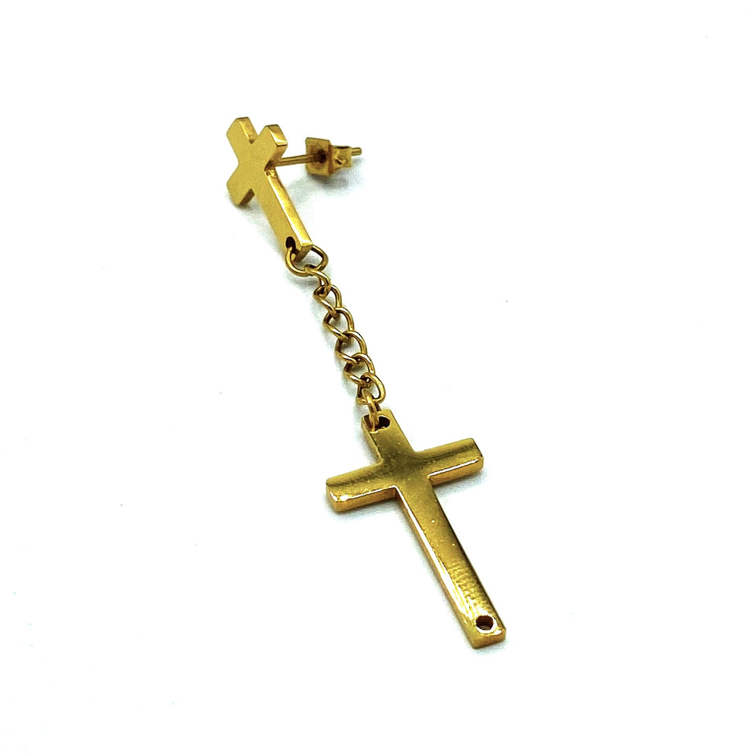 DOUBLE CROSS EARRING